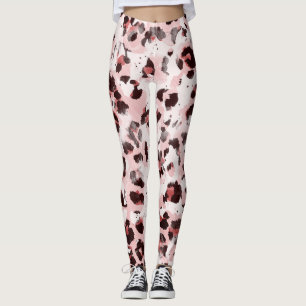 Leopard Tierhaut: Gefärbte Krawatte Elegance. Leggings