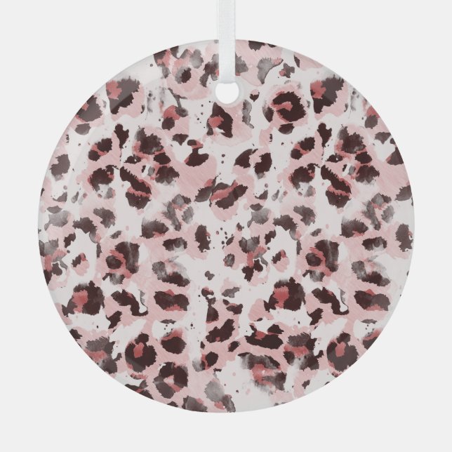 Leopard Tierhaut: Gefärbte Krawatte Elegance. Ornament Aus Glas (Vorderseite)