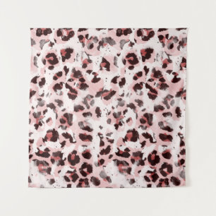 Leopard Tierhaut: Gefärbte Krawatte Elegance. Wandteppich