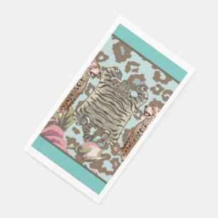 Leopard Tiger Chinoiserie Doormat Mat Rug Serviette