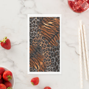 Leopard Tiger Fell trendy Serviette