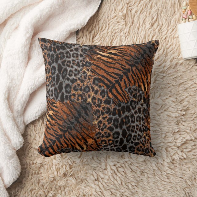Leopard Tiger Skin Mode Kissen (Decke)