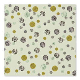 Leopard Tiger Zebra Print Circles on Ivory Tapete