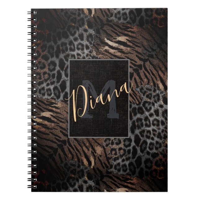 Leopard-Tigerhaut-Trendnotebook Notizblock (Vorderseite)