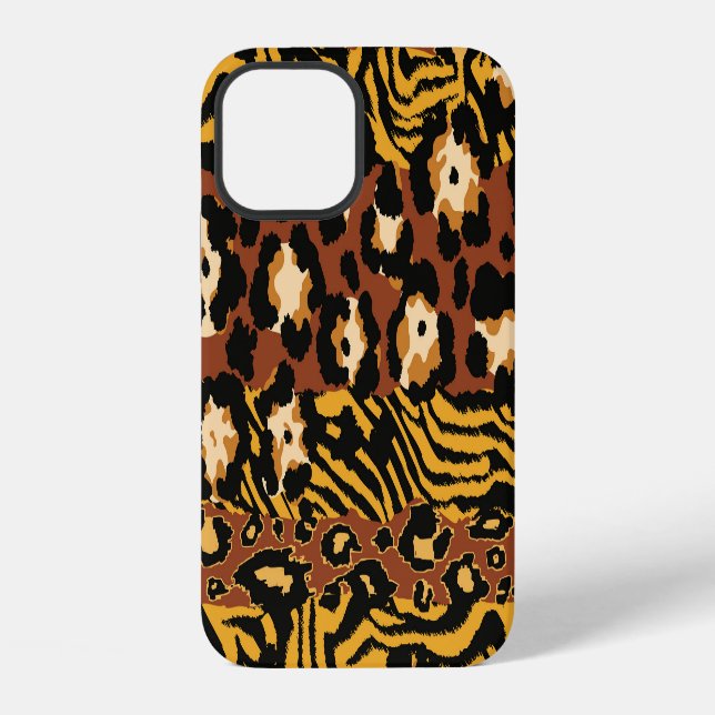 Leopard, Tigerhäute, wildes Muster. iPhone Hülle (Rückseite)