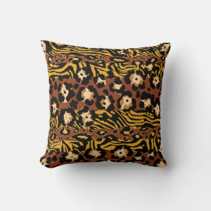 Leopard, Tigerhäute, wildes Muster. Kissen