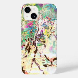 Leopard tropische blumenhawaiianische Pastellfarbe Case-Mate iPhone 14 Hülle