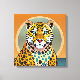 Leopard - überzogene Canvas Art Print Leinwanddruck