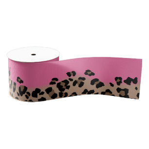 Leopard und Hot Pink Ripsband