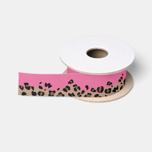Leopard und Hot Pink Satinband