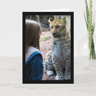 Leopard und Kind Karte