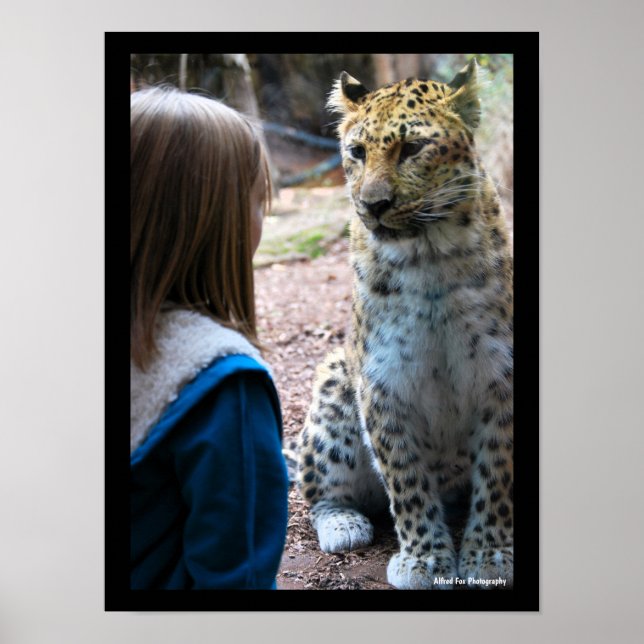 Leopard und Kind Poster (Vorne)