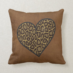 Leopard- und Lederkissen Kissen