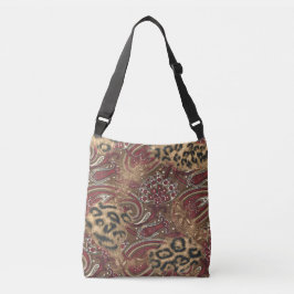 Leopard und Paisley Muster Print Tragetaschen Mit Langen Trägern