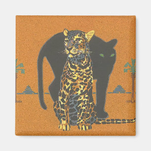 Leopard und Panther Magnet