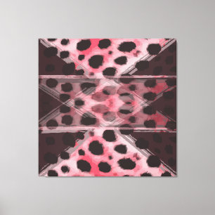 Leopard und Pflaume Abstract Leinwanddruck