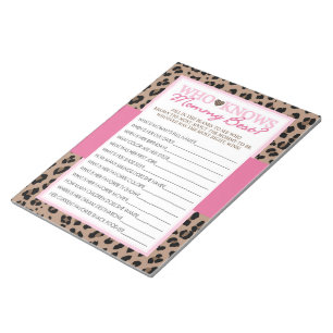 Leopard und Pink, die Mommy Best Game Pack kennen Notizblock