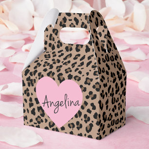 Leopard- und Pink-Party Geschenkschachtel