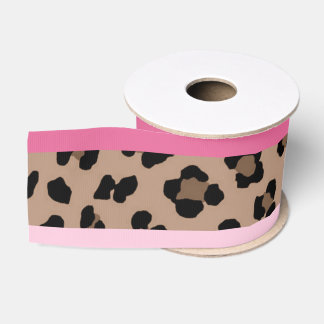 Leopard und Pink Ripsband