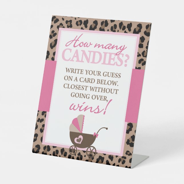 Leopard und Pink Wie viele Kanadier spielen Sockelschild (Vorderseite)