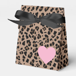 Leopard und rosa Party Geschenkschachtel