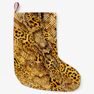 Leopard- und Schlangenmuster Kleiner Weihnachtsstrumpf