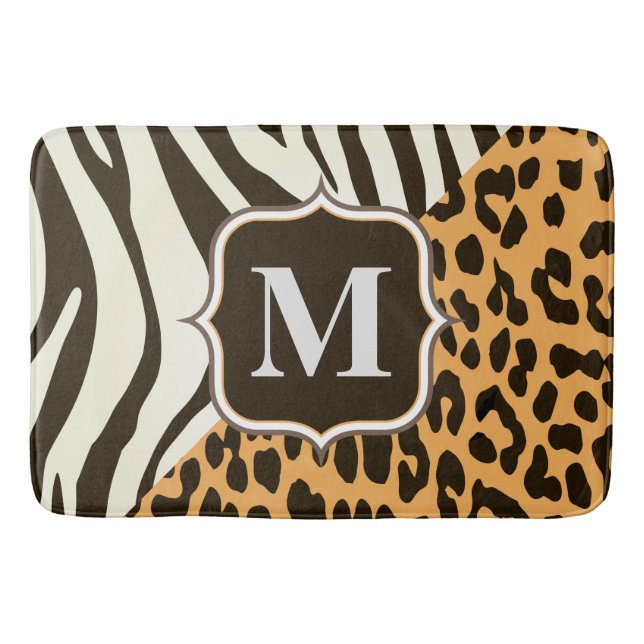 Leopard und Zebra Badematte (Vorderseite)