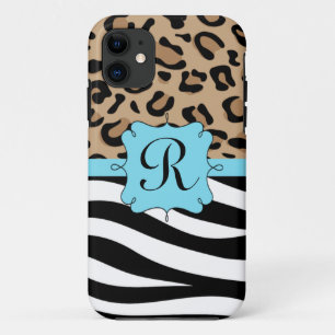 Leopard und Zebra drucken personalisiertes Case-Mate iPhone Hülle