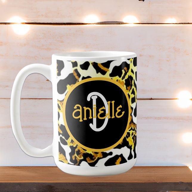Leopard und Zebra Fur Print Personalisiert Kaffeetasse (Von Creator hochgeladen)