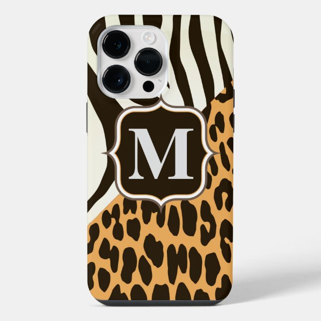 Leopard und Zebra iPhone Hülle (Rückseite)