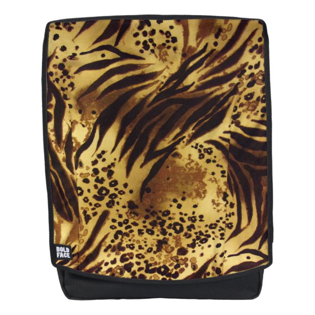 Leopard und Zebra Muster Rucksack (Vorderseite)