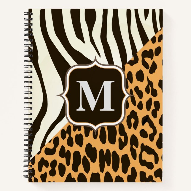 Leopard und Zebra Notizbuch (Vorderseite)