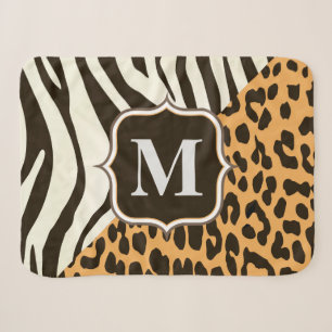 Leopard und Zebra Sherpadecke