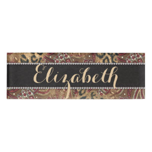 Leopard und zu personifizieren namenschild