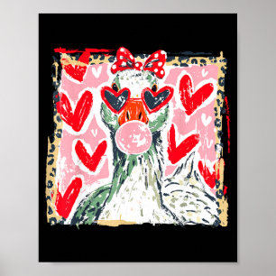 Leopard Valentinstag Gans Süßes Tier Paar Ma Poster