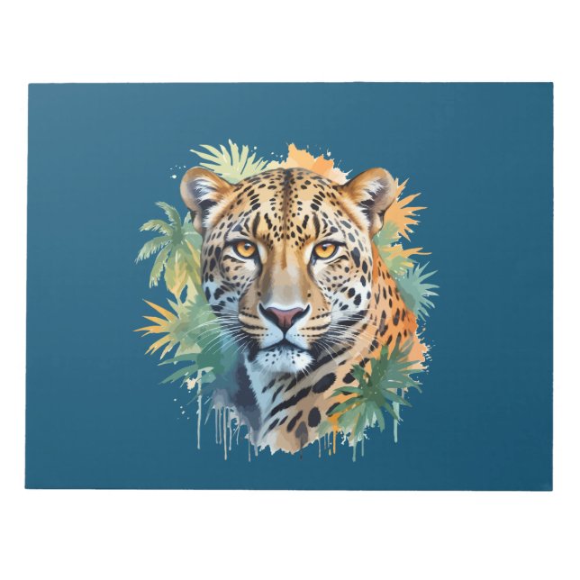 Leopard Vector Art Animal in the Majestic Nature Notizblock (Vorderseite)