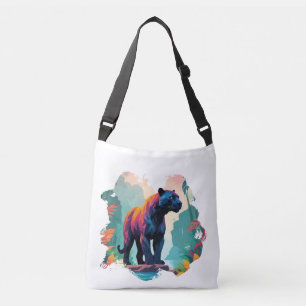 Leopard Vector Art Animal in the Majestic Nature Tragetaschen Mit Langen Trägern