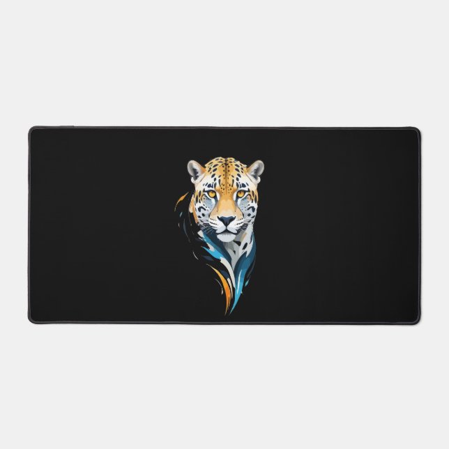 Leopard Vector Art mit lebhaften Farben Schreibtischunterlage (Vorderseite)
