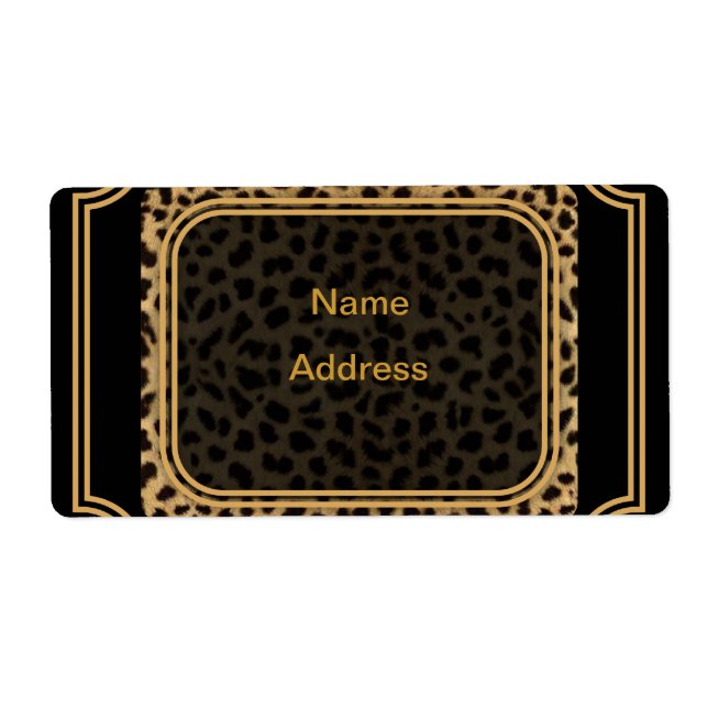 Leopard-Versandetikett (Vorne)