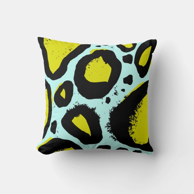 Leopard Vibrance: farbenfrohe wilde Texturen. Kissen (Vorderseite)