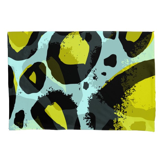Leopard Vibrance: farbenfrohe wilde Texturen. Kissenbezug (Vorderseite)