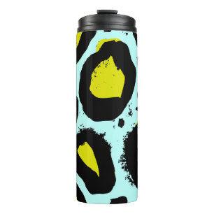 Leopard Vibrance: farbenfrohe wilde Texturen. Thermosbecher