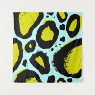 Leopard Vibrance: farbenfrohe wilde Texturen. Wandteppich