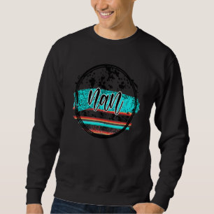 Leopard Vintag Nan Western Türkis Muttertag Sweatshirt