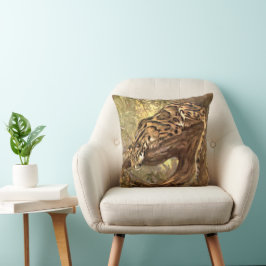 Leopard von CE Swan, Vintage Wildtiere Kissen
