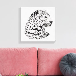 Leopard von Jungle-Tieren gekreuz Leinwand