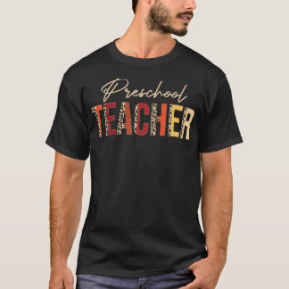 Leopard Vorschullehrer Herbstliebhaber Danke T-Shirt