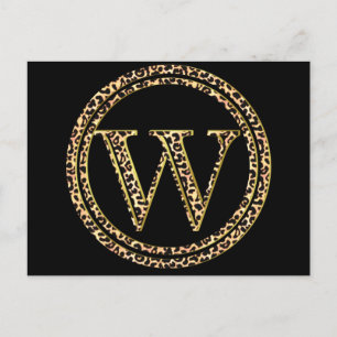 Leopard W Postkarte