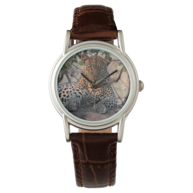 Leopard Watch Armbanduhr (Vorderseite)