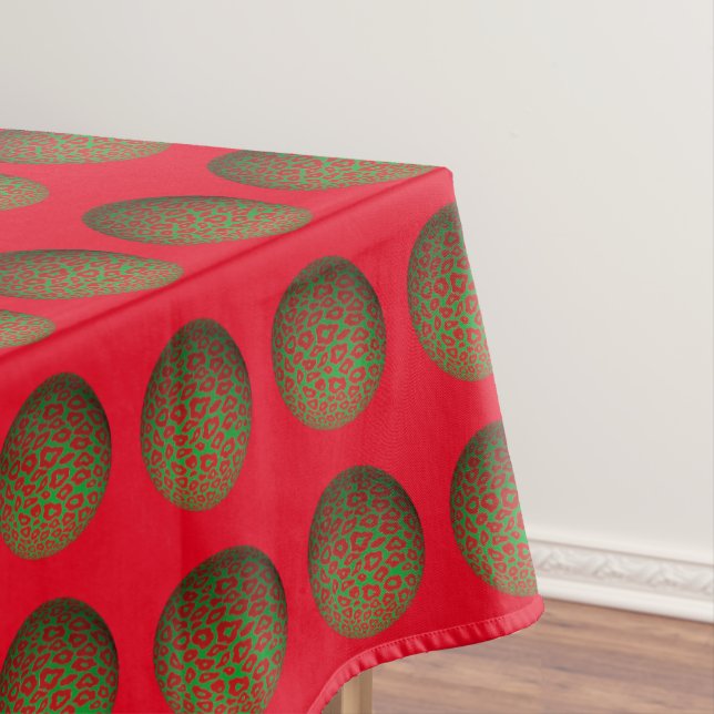 Leopard Weihnachtsballs Tischdecke (Beispiel)